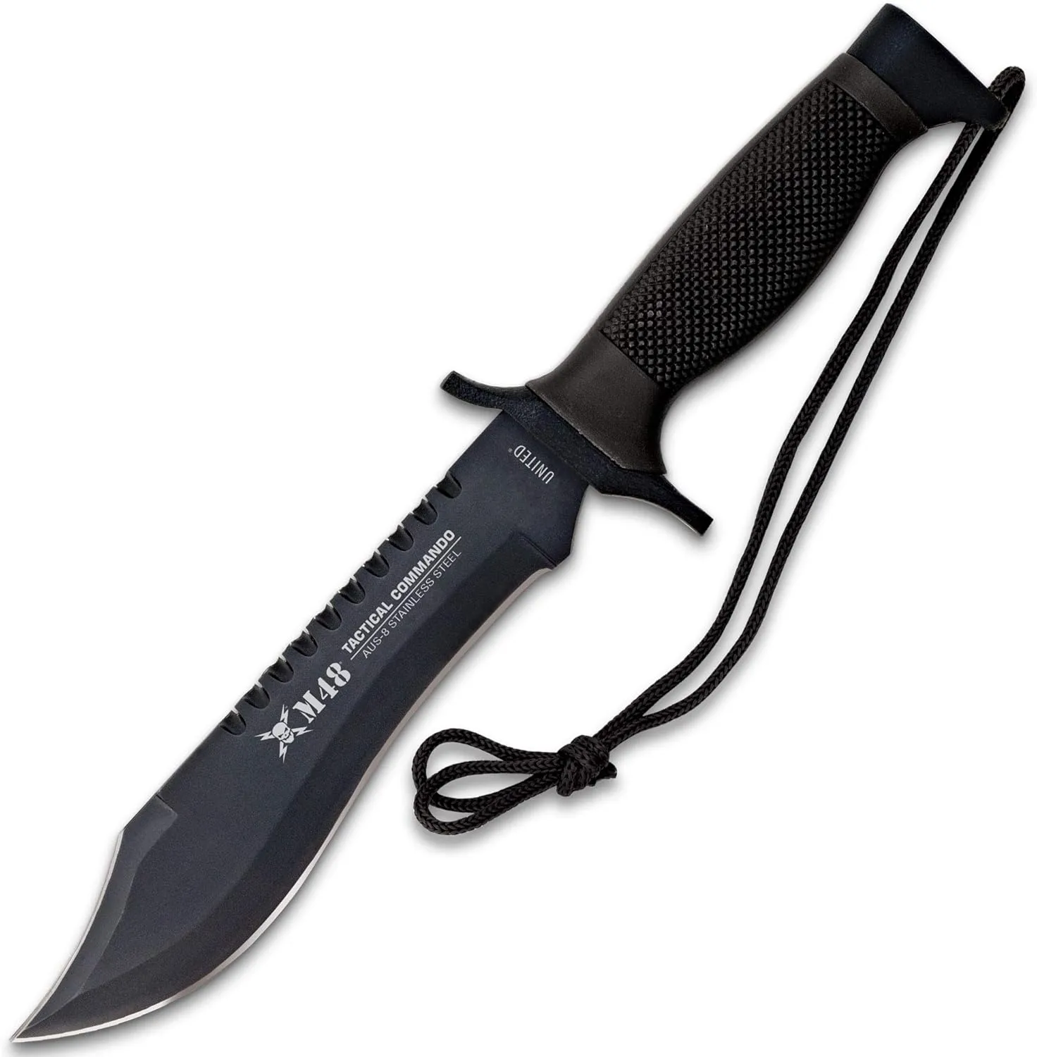 M48 Tactical Commando Knife | Razor Sharpe Stainless Steel Blade | Textured ABS Handle with Lanyard | Multi-Functional Sheath | Tactical Blade for Today’s Modern Fighter | 12” Overall