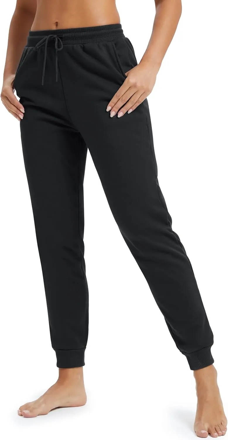 MAGCOMSEN Women's Sherpa Lined Sweatpants Winter Warm Fleece Pants Insulated Thermal Athletic Joggers with Pockets