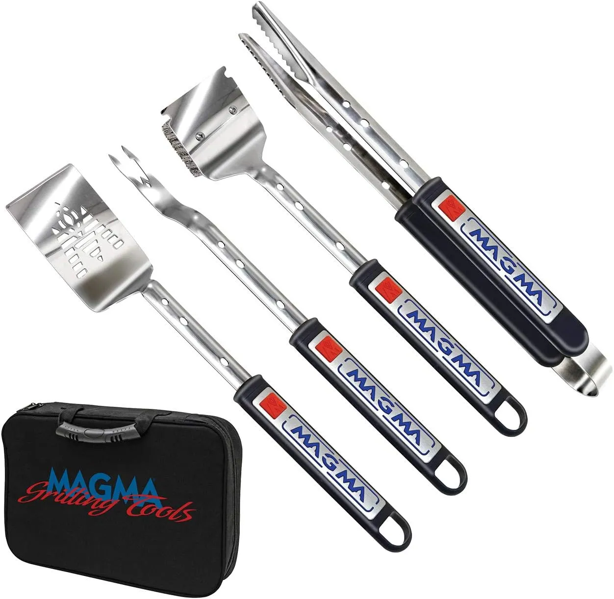 Magma Products, 5 Piece Telescoping Grill Tools Set, A10-132T, Silver