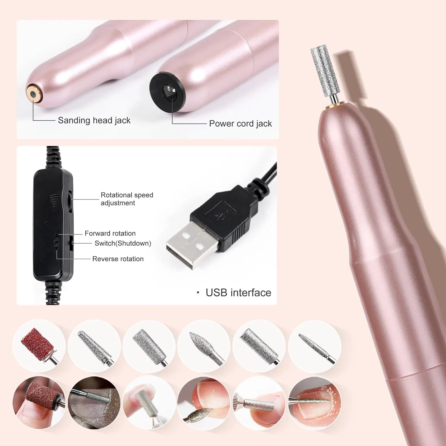 Major Dijit Gel Nail Kit - Beginner Gel Nail Set with Nail Drill, 0.5oz 4-in-1 Nail Glue, 500PCS Long Almond Nail Tips, Nail Clipper, UV Lamp for Nail Extension & Art (Long Almond)