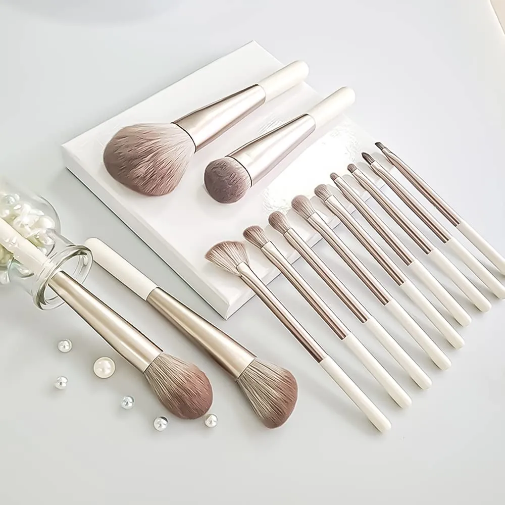 Makeup Brush Set 13pcs Holiday Makeup Brushes，Premium Synthetic Professional Make up Brush Kit Foundation Powder Blush Eyeshadow Eyebrow Contour Concealer Makeup Brushes Set 48-1