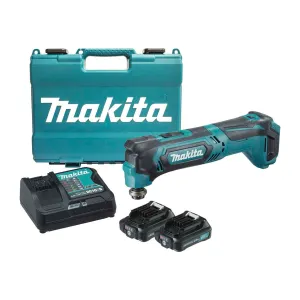 Makita Tools - 12V Max Multi-tool - Includes 2 x 2.0Ah Batteries Rapid Charger & Case | TM30DSAE