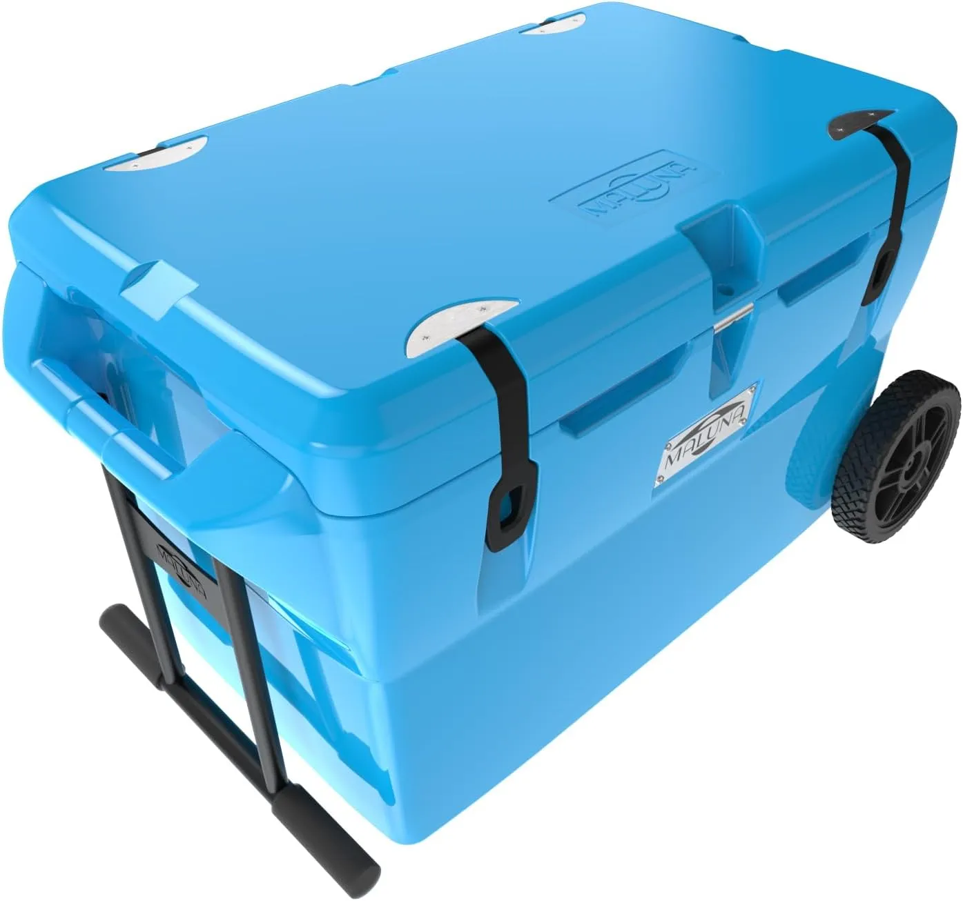 Maluna 70 Quart Wheeled Hard Cooler| Rotomolded | Insulated Portable Ice Chest Box for Drinks, Beverages, Beach, Camping, Picnic, Hunting, Fishing, Boating | Made in USA