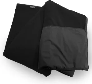 Mambe Large Waterproof Boat Blanket Black - Insulated Windproof, and Water Proof Blanket - Machine Washable Fleece and Nylon Throw for Outdoor Activities Like Picnics and Stadiums