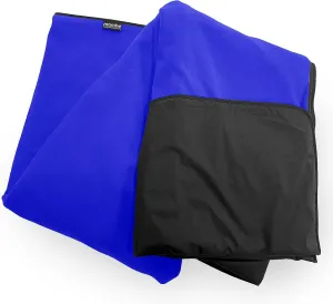 Mambe Large Waterproof Boat Blanket Royal - Insulated Windproof, and Water Proof Blanket - Machine Washable Fleece and Nylon Throw for Outdoor Activities Like Picnics and Stadiums
