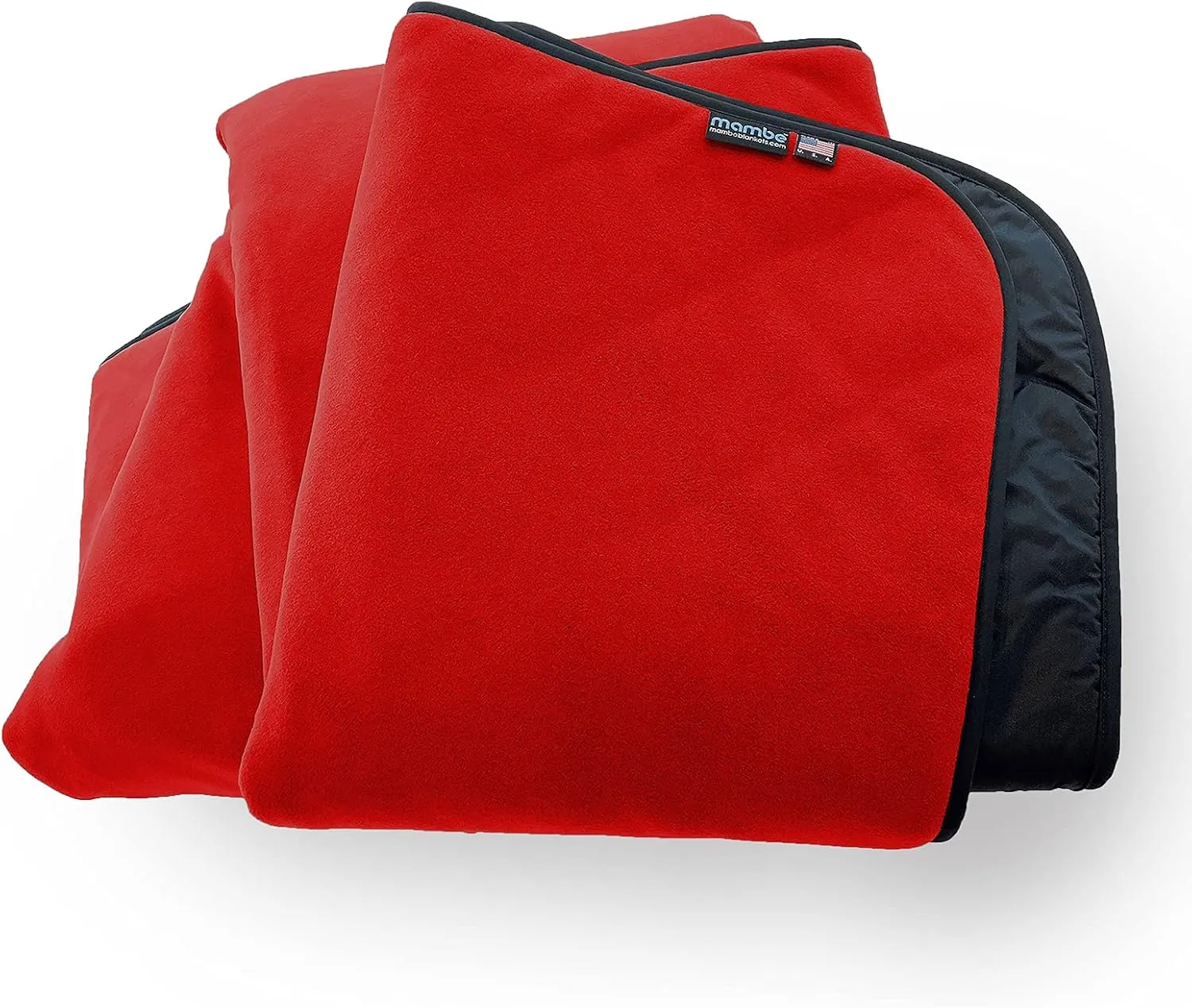 Mambe Super Extreme Weather Outdoor Blanket - Red - 100% Waterproof & Windproof - Insulated Polarfleece Blanket for Activities Like Cold Weather Camping & Winter Sports, Machine Washable