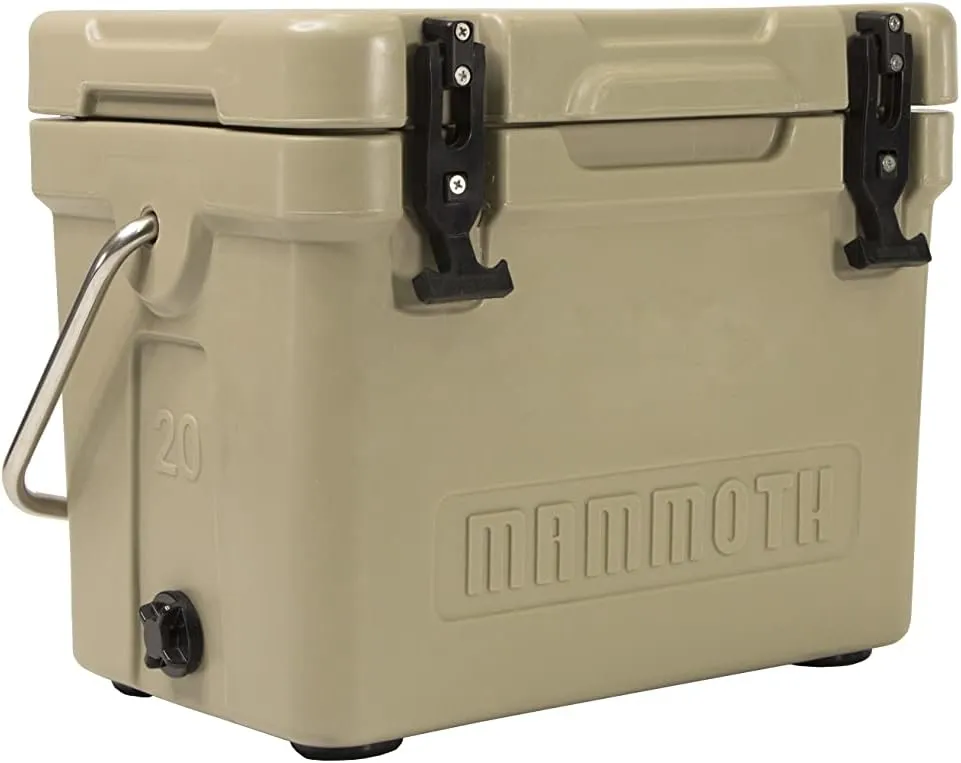 Mammoth Coolers Cruiser Series, Insulated Hard Ice Chest with Durable Double-Walled Rotomolded Construction, Great for On-The-Go Recreational Activities (Cruiser 20, Tan)