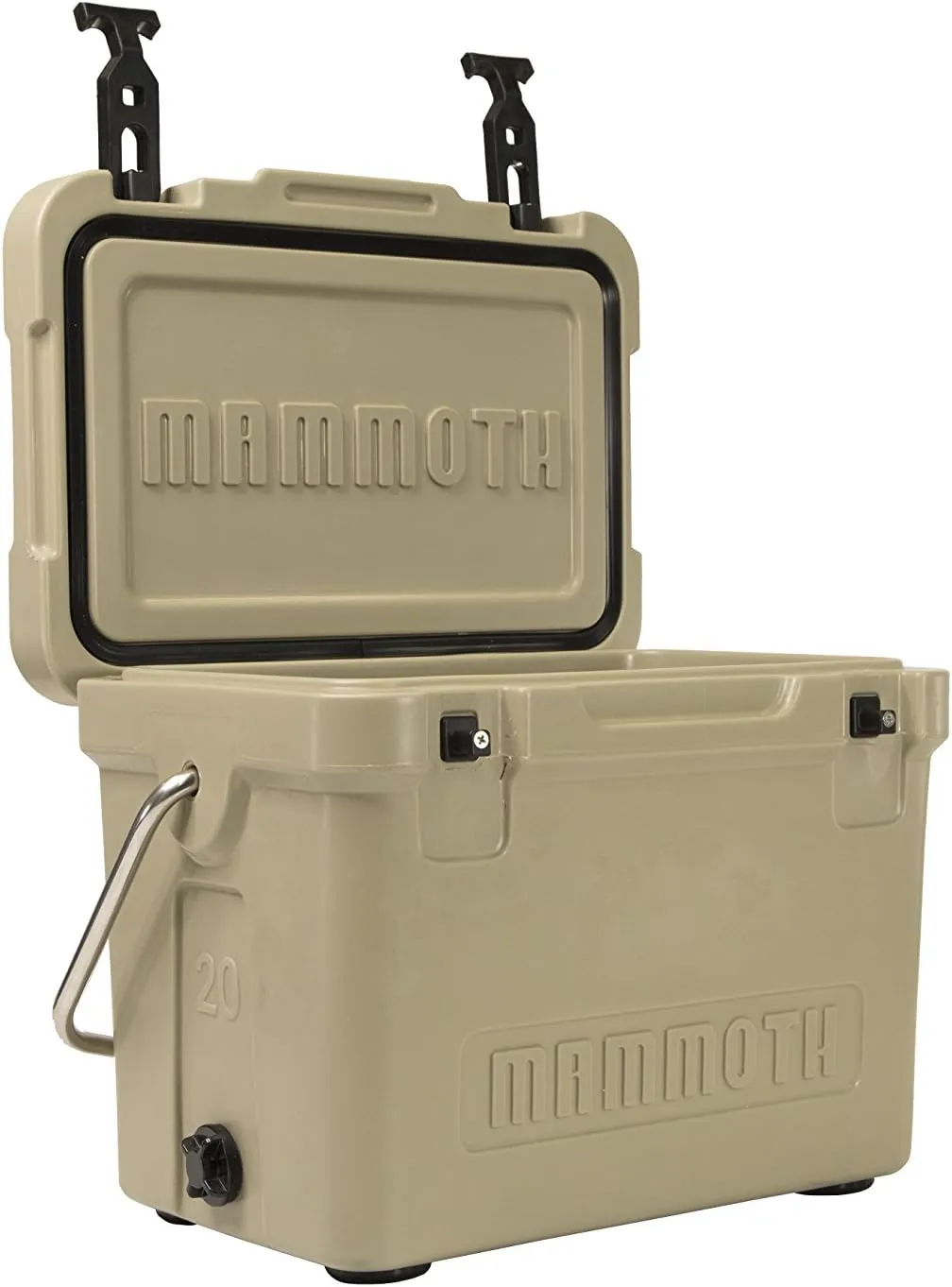 Mammoth Coolers Cruiser Series, Insulated Hard Ice Chest with Durable Double-Walled Rotomolded Construction, Great for On-The-Go Recreational Activities (Cruiser 20, Tan)
