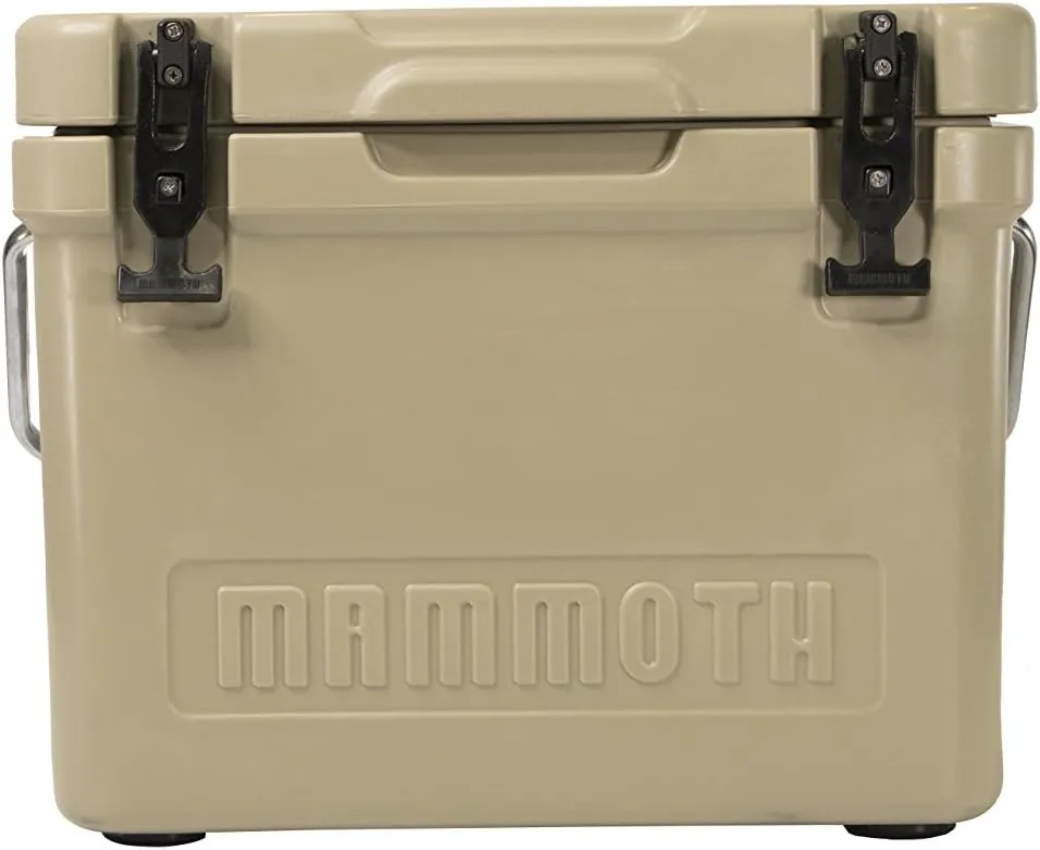 Mammoth Coolers Cruiser Series, Insulated Hard Ice Chest with Durable Double-Walled Rotomolded Construction, Great for On-The-Go Recreational Activities (Cruiser 20, Tan)