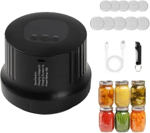 Mason Vacuum Jar Sealer Kit, Electric Jar Sealer for Mason Jars Wide and Regular Mouth for Food Saver