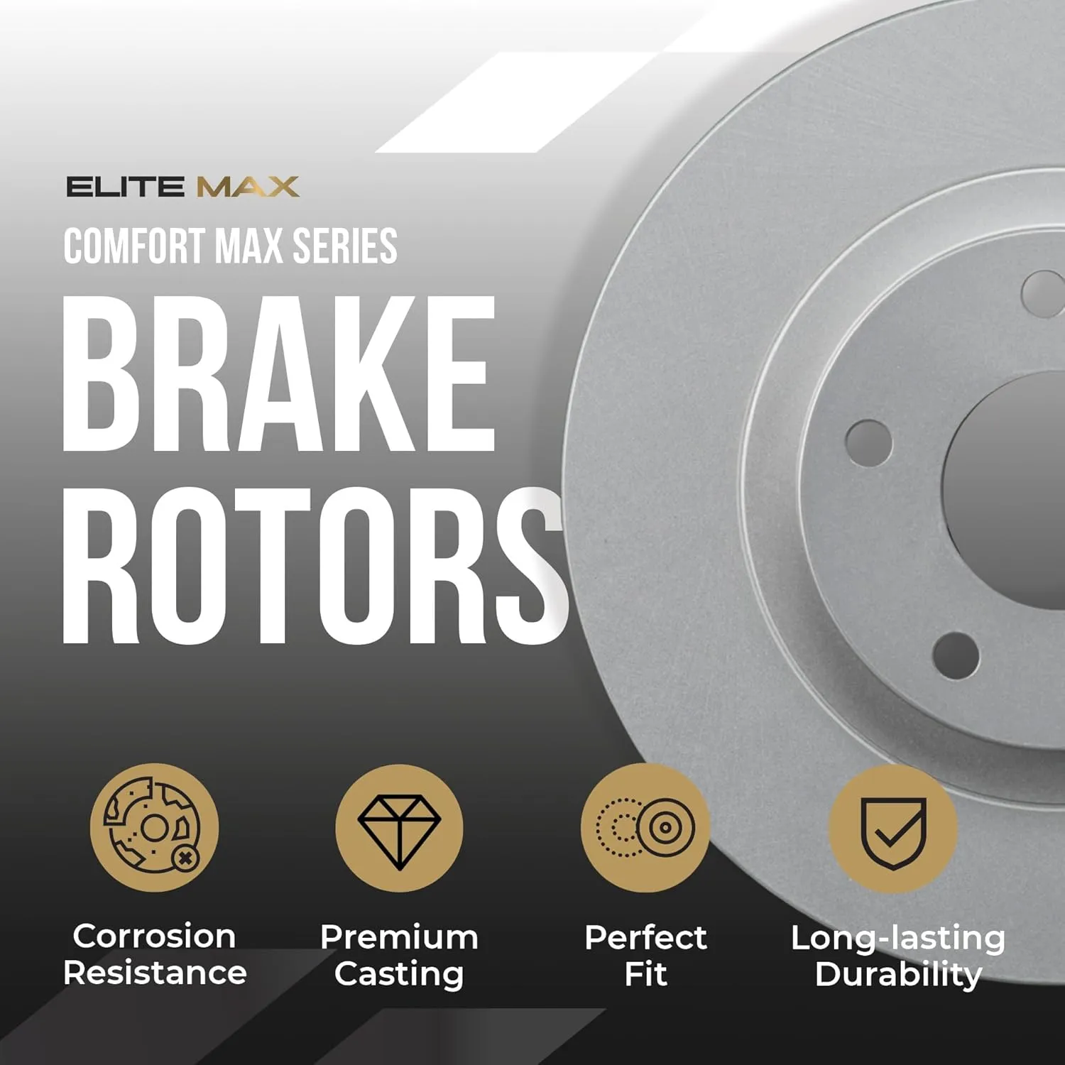 Max Advanced Brakes Rear Brake Kit Compatible With 2015-2019 Hyundai Sonata Tucson Compatible With Kia Optima Cadenza Replacement Geomet Coated OE Disc Brake Rotors and Ceramic Brake Pads