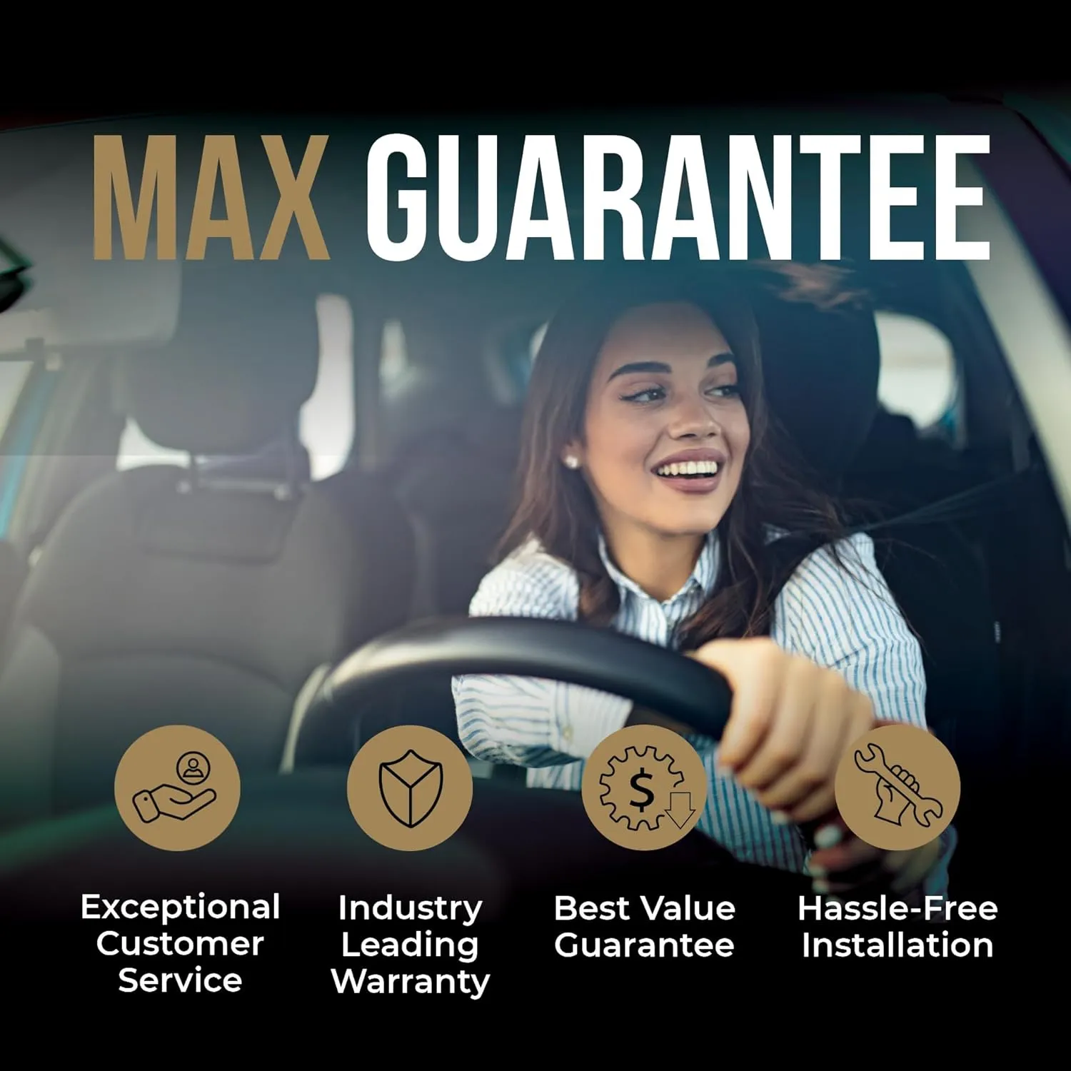 Max Advanced Brakes Rear Brake Kit Compatible With 2015-2019 Hyundai Sonata Tucson Compatible With Kia Optima Cadenza Replacement Geomet Coated OE Disc Brake Rotors and Ceramic Brake Pads
