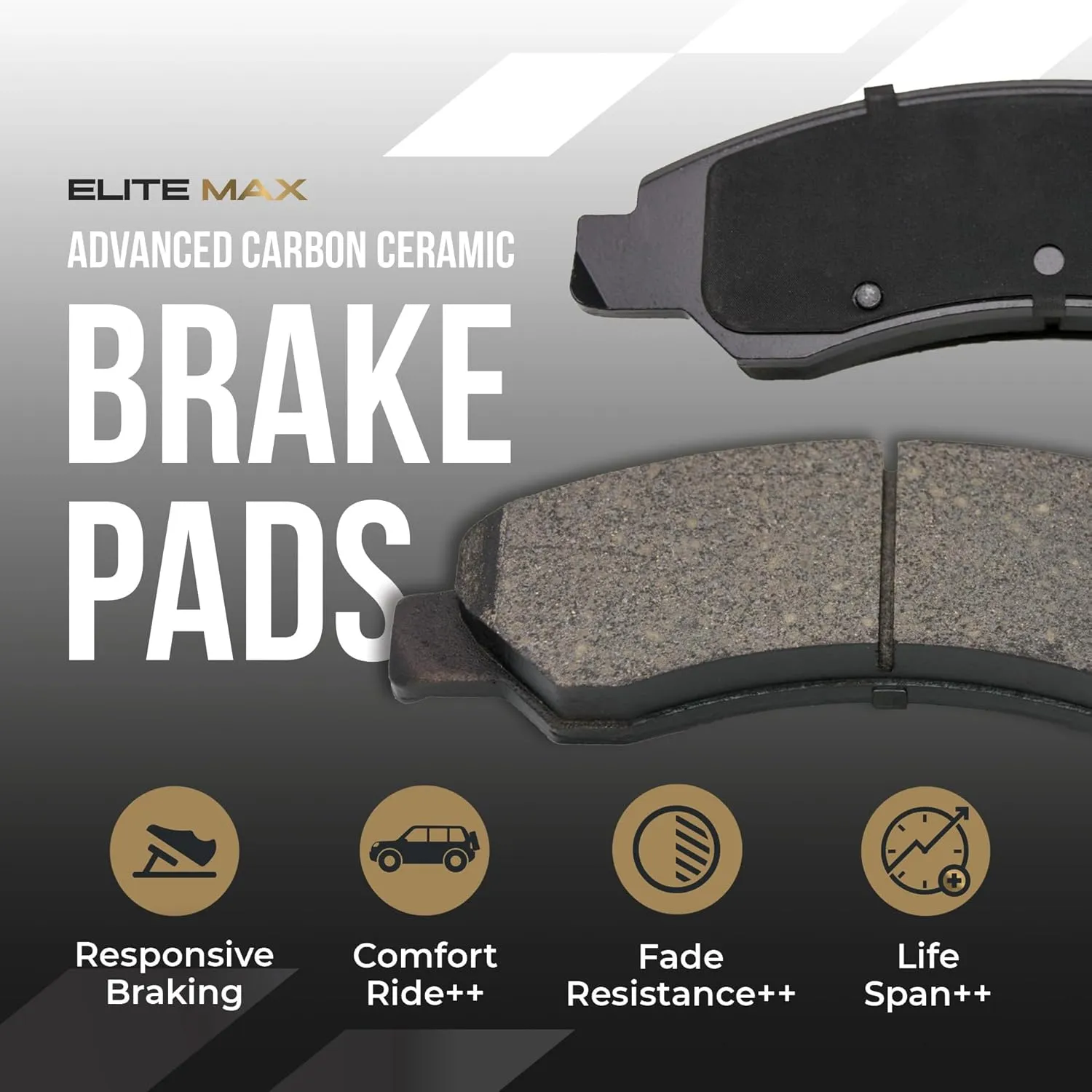 Max Advanced Brakes Rear Brake Kit Compatible With 2015-2019 Hyundai Sonata Tucson Compatible With Kia Optima Cadenza Replacement Geomet Coated OE Disc Brake Rotors and Ceramic Brake Pads