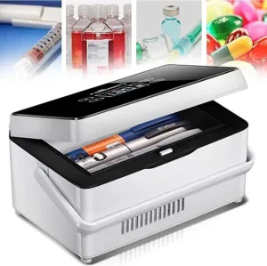 Medication Refrigerator, Insulin Cooler Portable Electric Portable Cooler Intelligent Mini Fridge with Large Refrigeration Space for Medical Cooler Bag for Travel