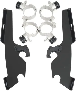 Memphis Shades MEB8982 Black Trigger-Lock Mounting Kit (for Kawasaki VN900C Vulcan Custom 2007-2015, and Yamaha XVS650 V-Star Custom 1998-2015)