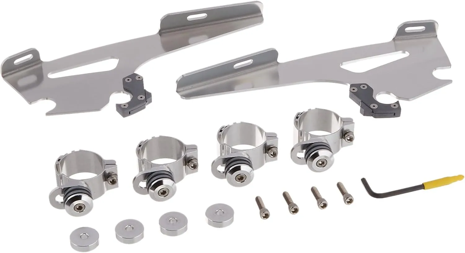 Memphis Shades MEM8964 Trigger-Lock Mounting Kit (Polished for Honda VT1100C Shadow 1997-2008)