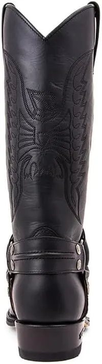 Men's Vintage Boots Square Toe Chunky Block Heel Mid Calf Country Boots Men Work Boots Western Hunting boots