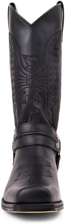 Men's Vintage Boots Square Toe Chunky Block Heel Mid Calf Country Boots Men Work Boots Western Hunting boots