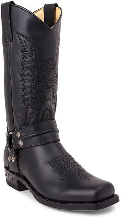 Men's Vintage Boots Square Toe Chunky Block Heel Mid Calf Country Boots Men Work Boots Western Hunting boots