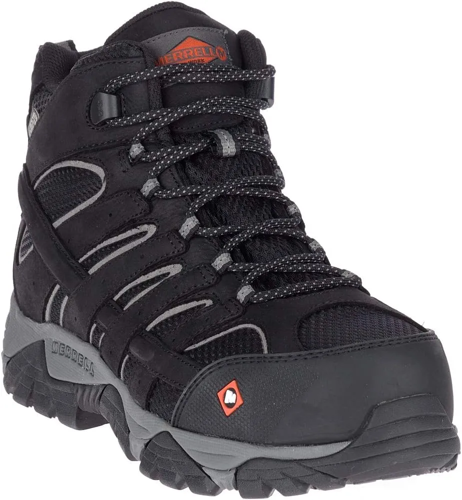 Merrell Men's Moab Vertex Mid Waterproof Composite Toe Construction Boot