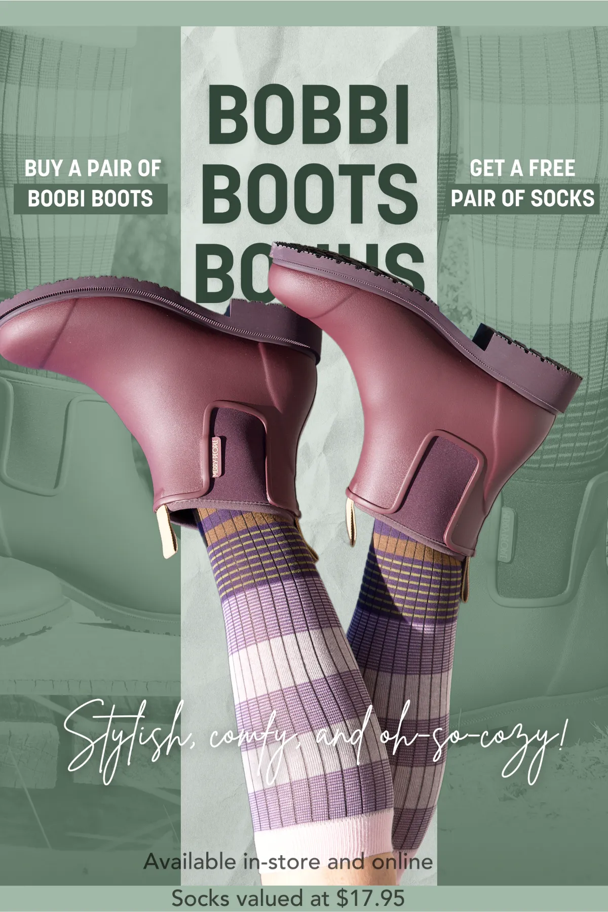 Merry People Bobbi Gumboots/Rainboots - Khaki