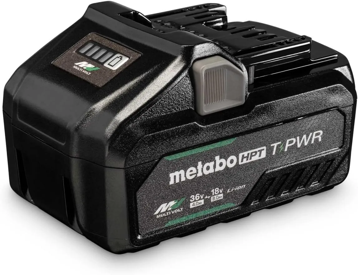 Metabo HPT 36V/18V T-PWR MultiVolt Battery, High Performance 21700 Lithium-Ion Battery Cell, 2160W Maximum Output, Quick Charging, Longer Runtime, 381991M (BSL3640MVT)