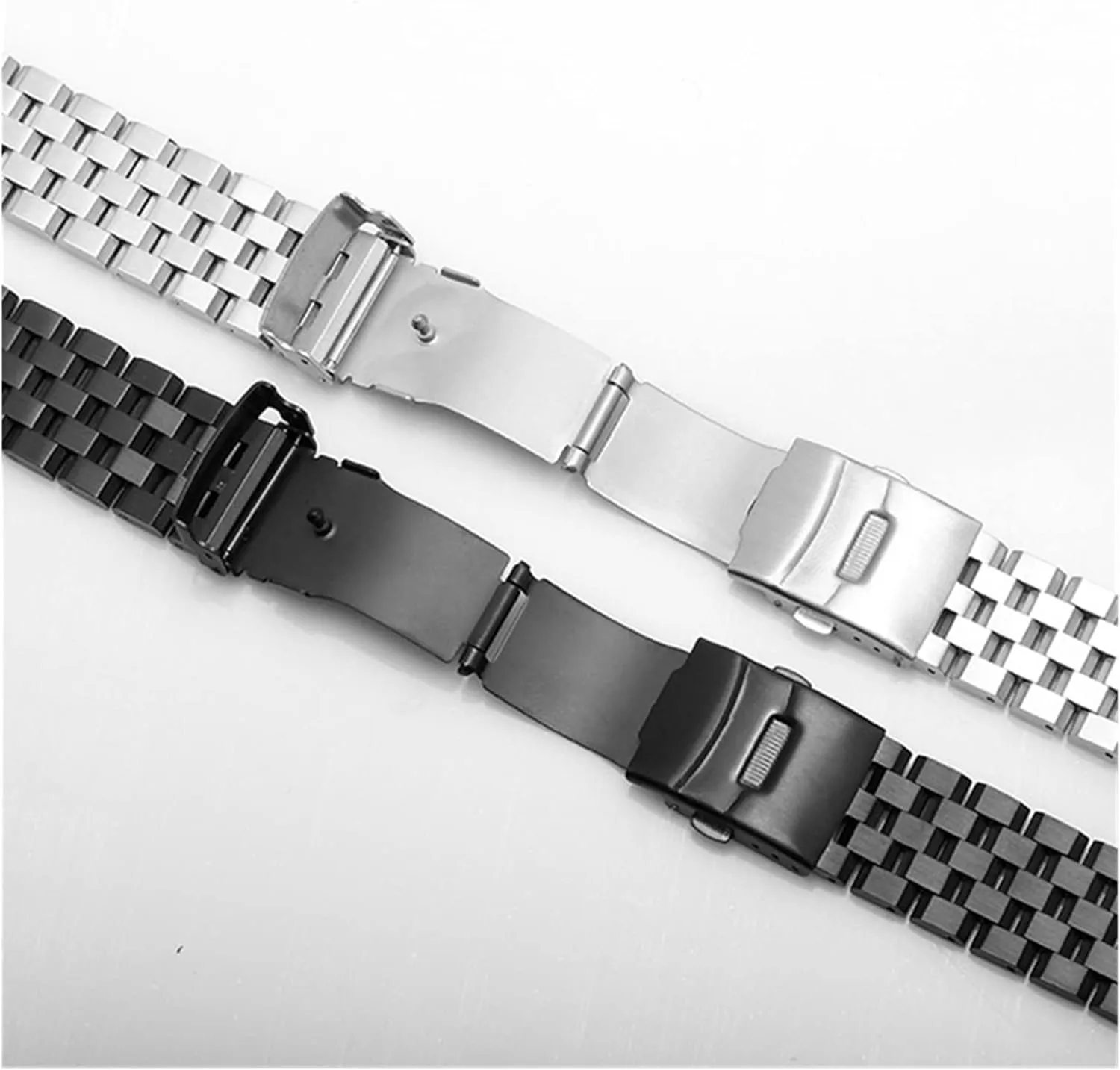 Metal Watch Band Premium Solid Stainless Steel Watch Bracelet Straps Men Women Silver 26mm 24mm 22mm 20mm 18mm