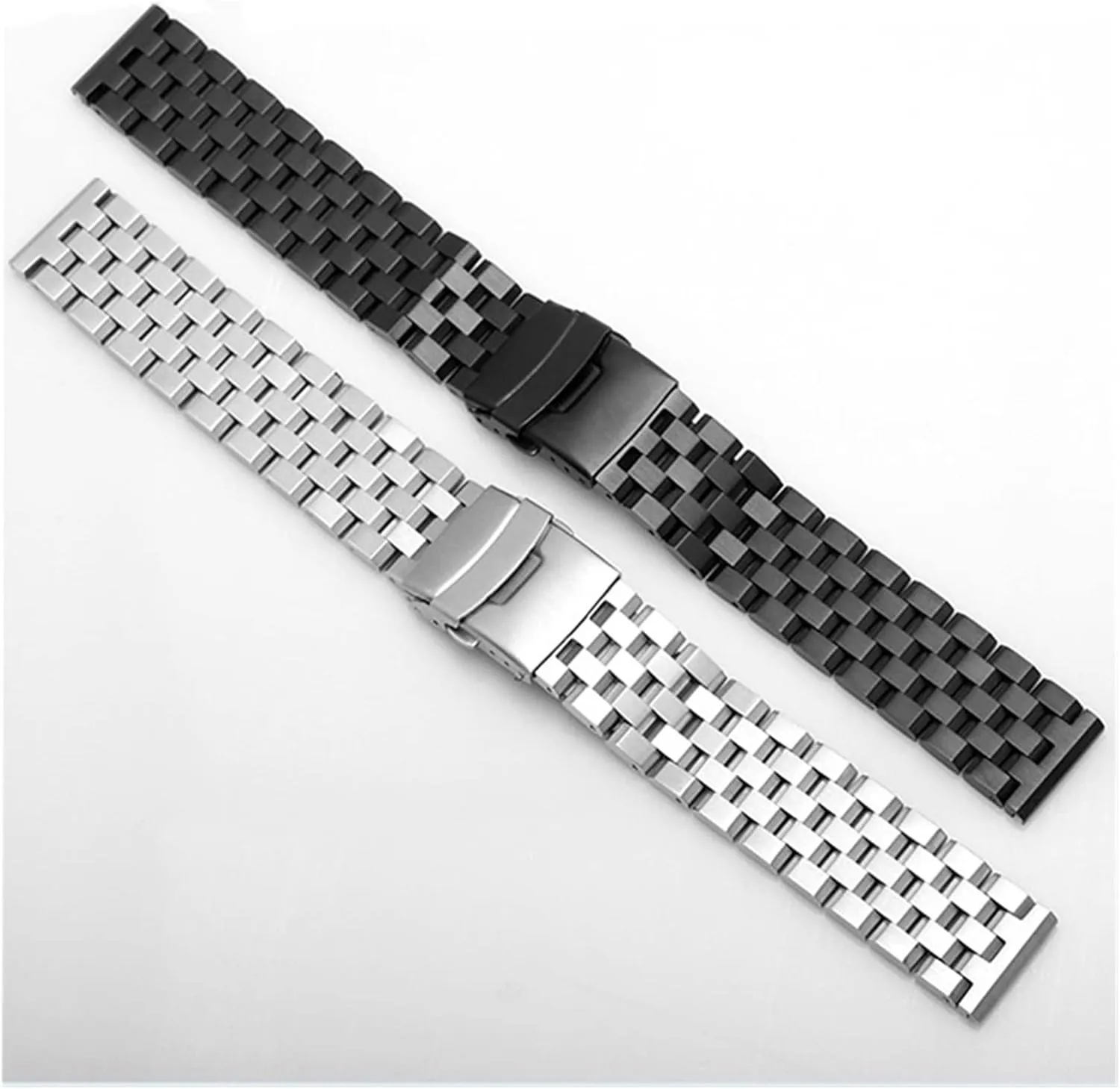 Metal Watch Band Premium Solid Stainless Steel Watch Bracelet Straps Men Women Silver 26mm 24mm 22mm 20mm 18mm