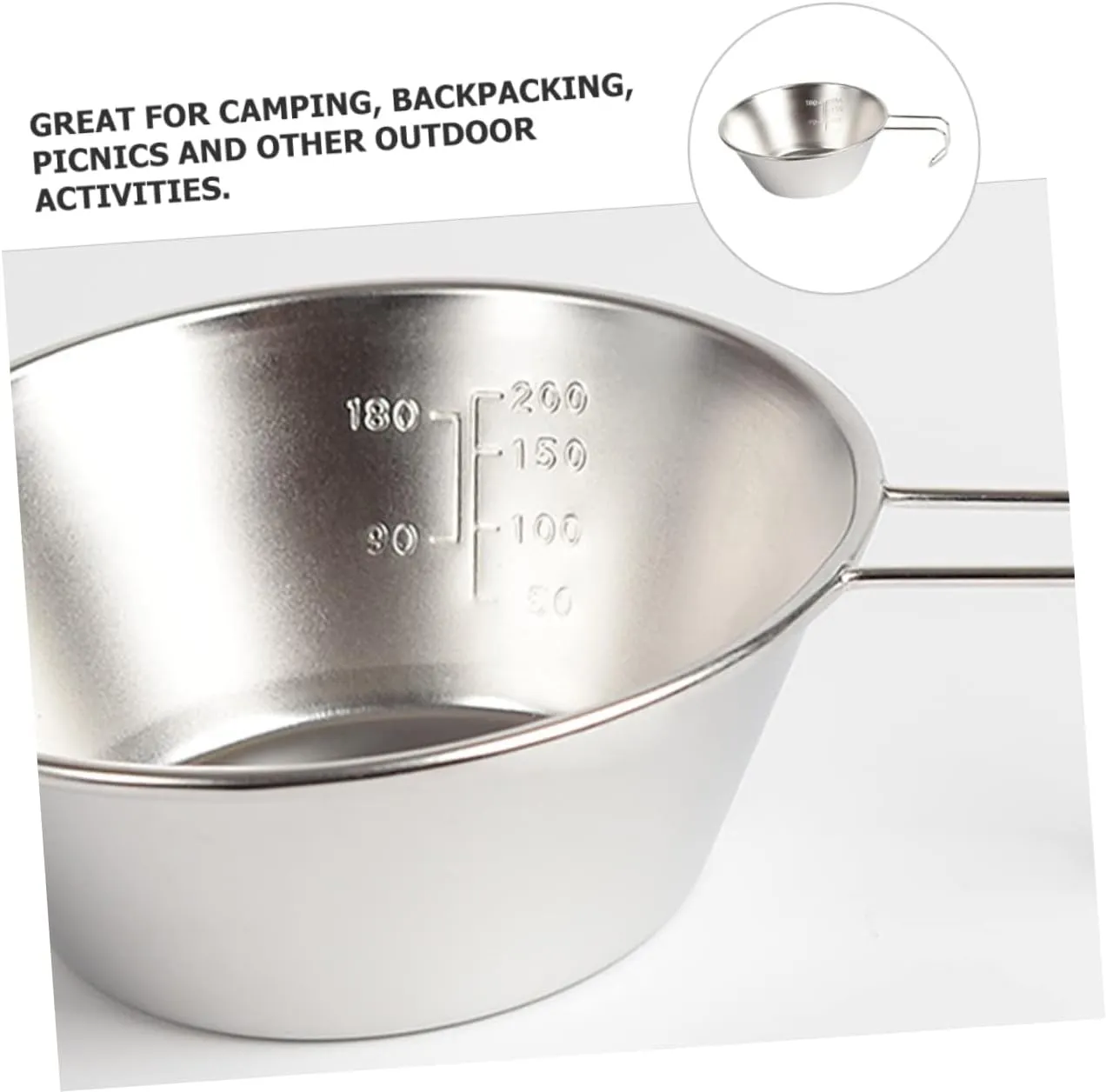 Milisten Camping Makgeolli Bowl Multi Function Water Cup Lightweight Durable Travel Accessory for Hiking BBQ
