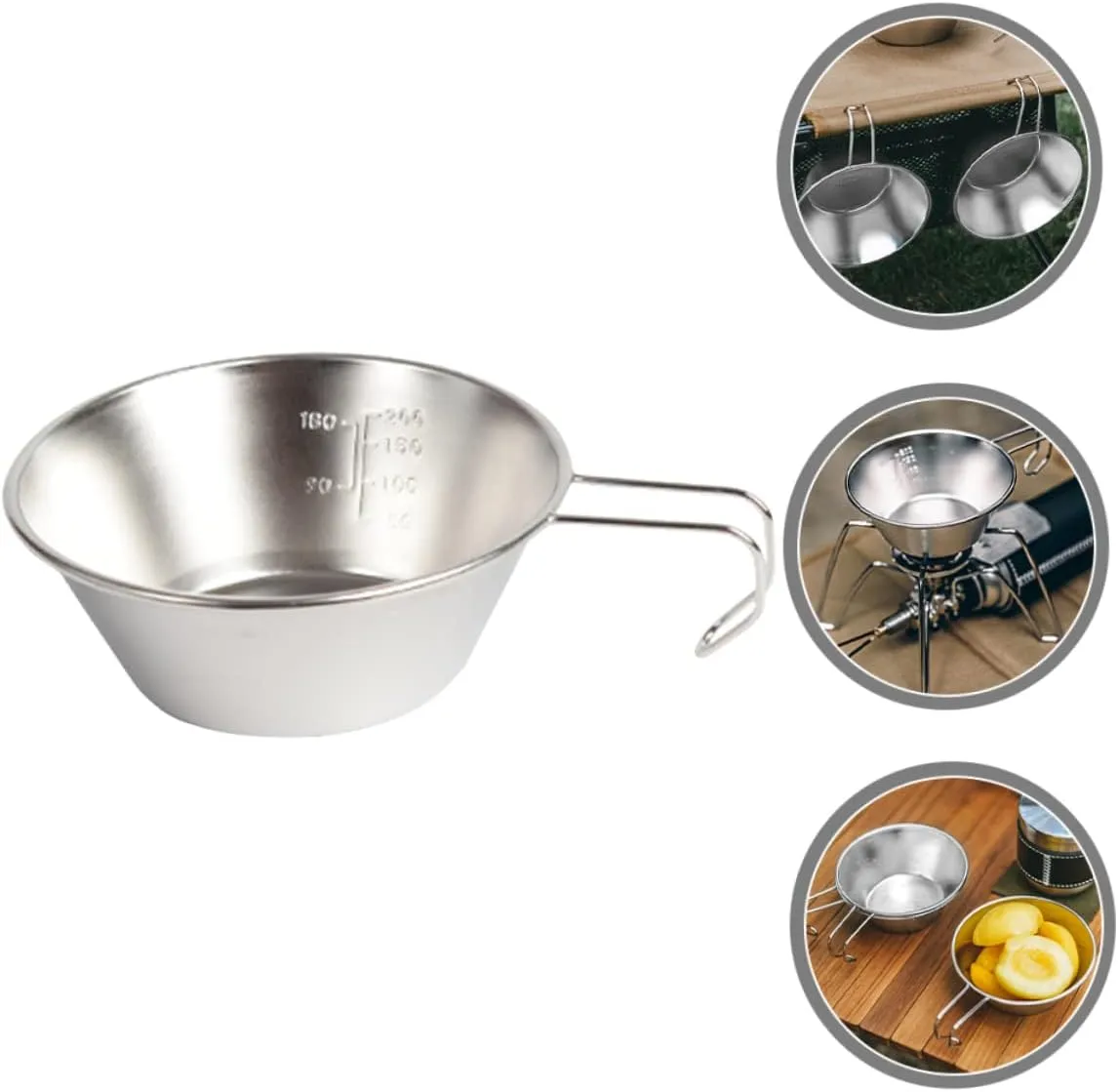Milisten Camping Makgeolli Bowl Multi Function Water Cup Lightweight Durable Travel Accessory for Hiking BBQ