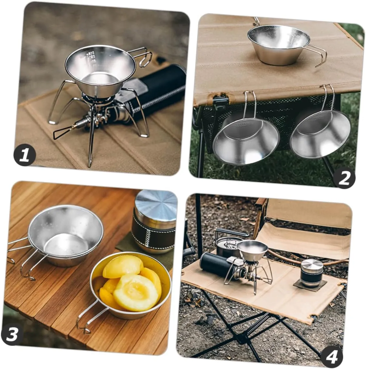 Milisten Camping Makgeolli Bowl Multi Function Water Cup Lightweight Durable Travel Accessory for Hiking BBQ
