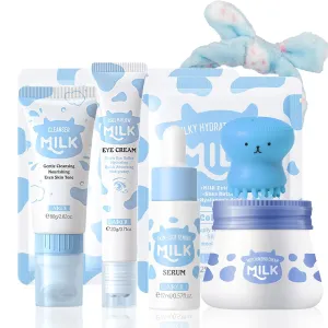 Milk Skin Care For Teens 10-12 Set, Milk Extract Skincare For Girls 10-12, Skin Care For Kids Daily Use, Moisturizing, Gentle, All Natural Milk Skincare Kids Skin Care Set For Girls Ages 8-12