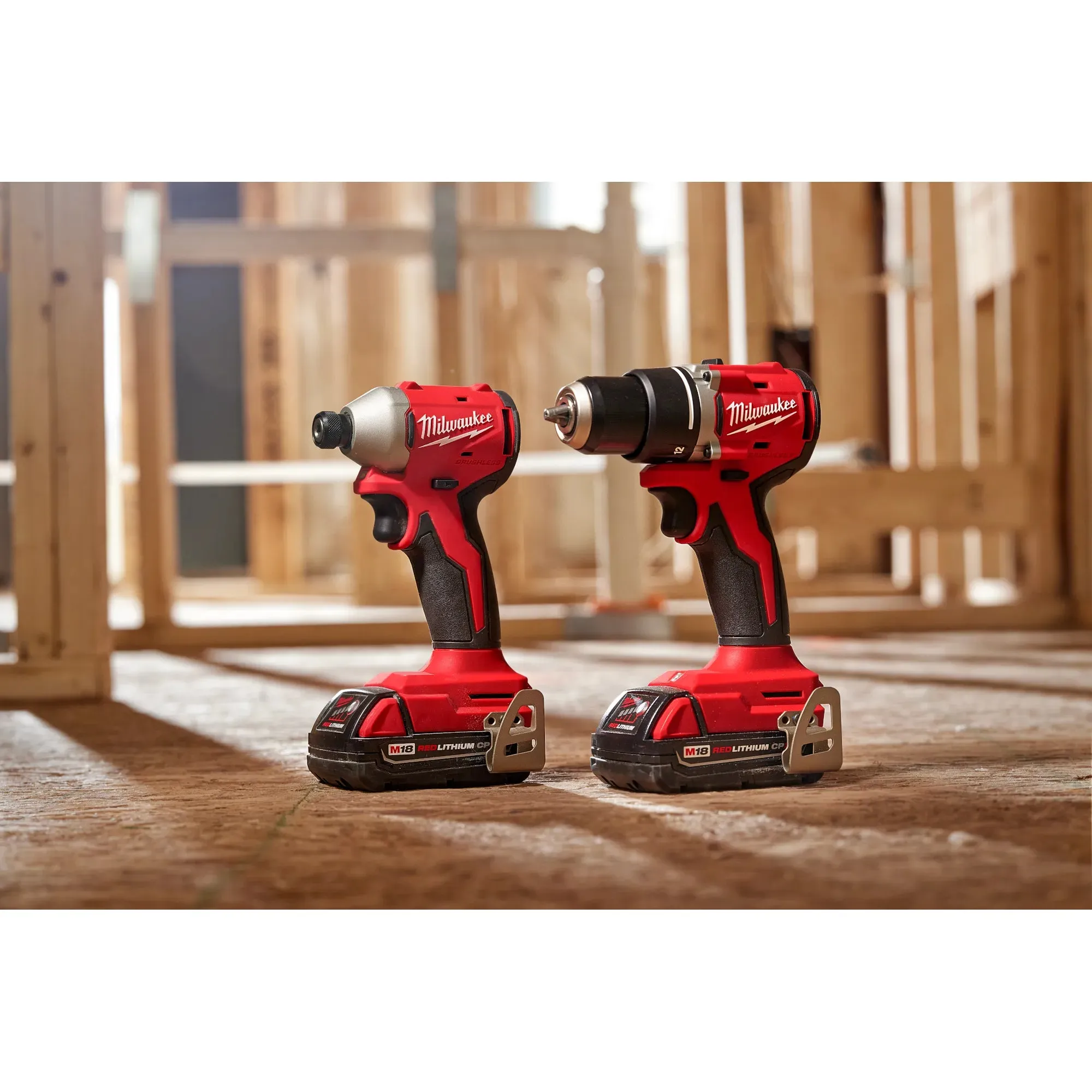 Milwaukee 3692-22CT M18™ Compact Brushless 2-Tool Combo Kit - 1/2" Drill Driver, 14" Hex Impact Driver