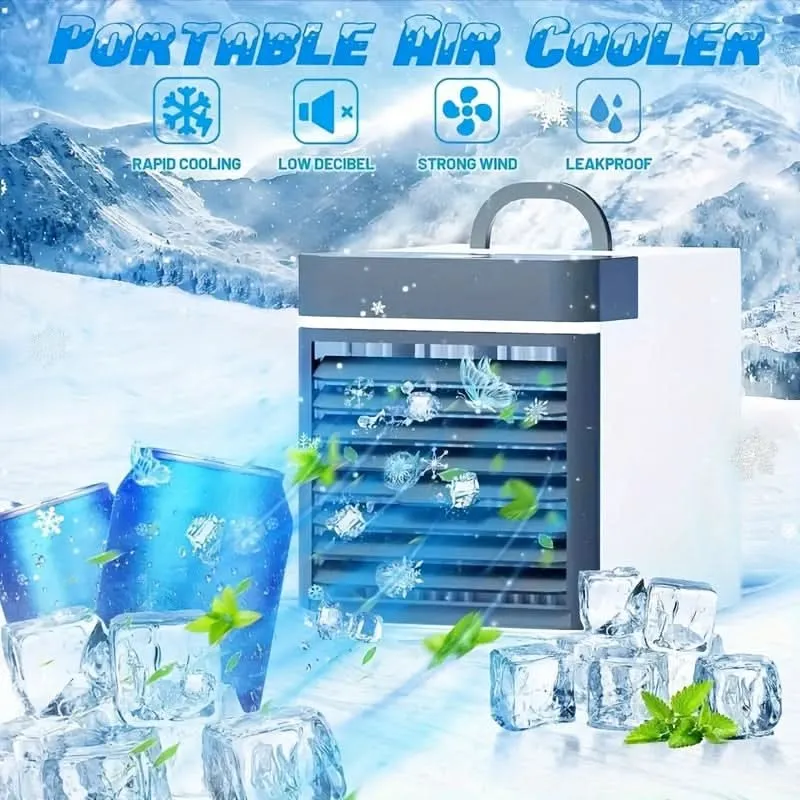 Mini Portable Air Conditioner Fan – USB Powered with 3 Speeds