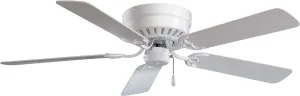 Minka-Aire F565-WH Mesa 52 Inch Flush Mount Low Profile Ceiling Fan in White Finish