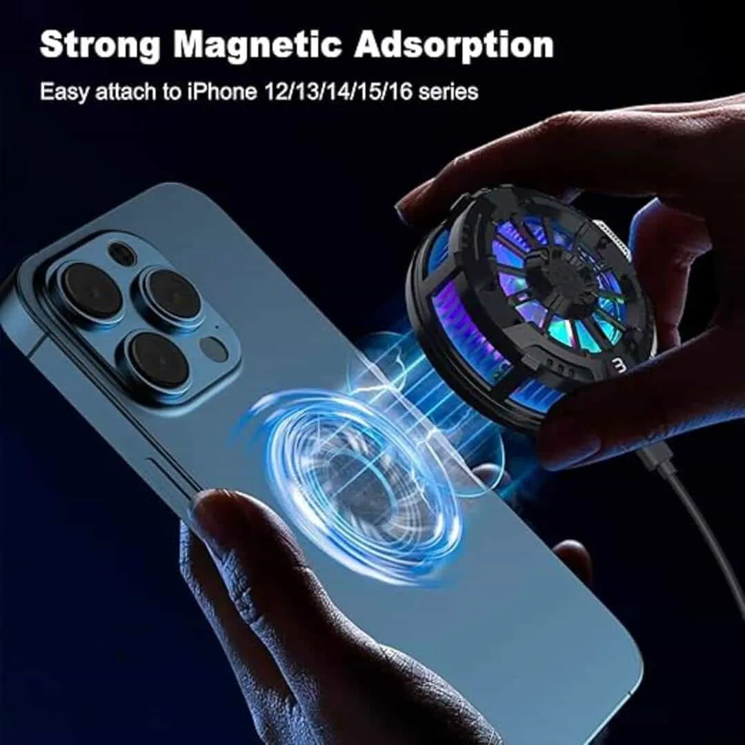 MOBILIFE Magnetic Mobile Cooler for iPhone iPad and Android Mobile Radiator (Black)