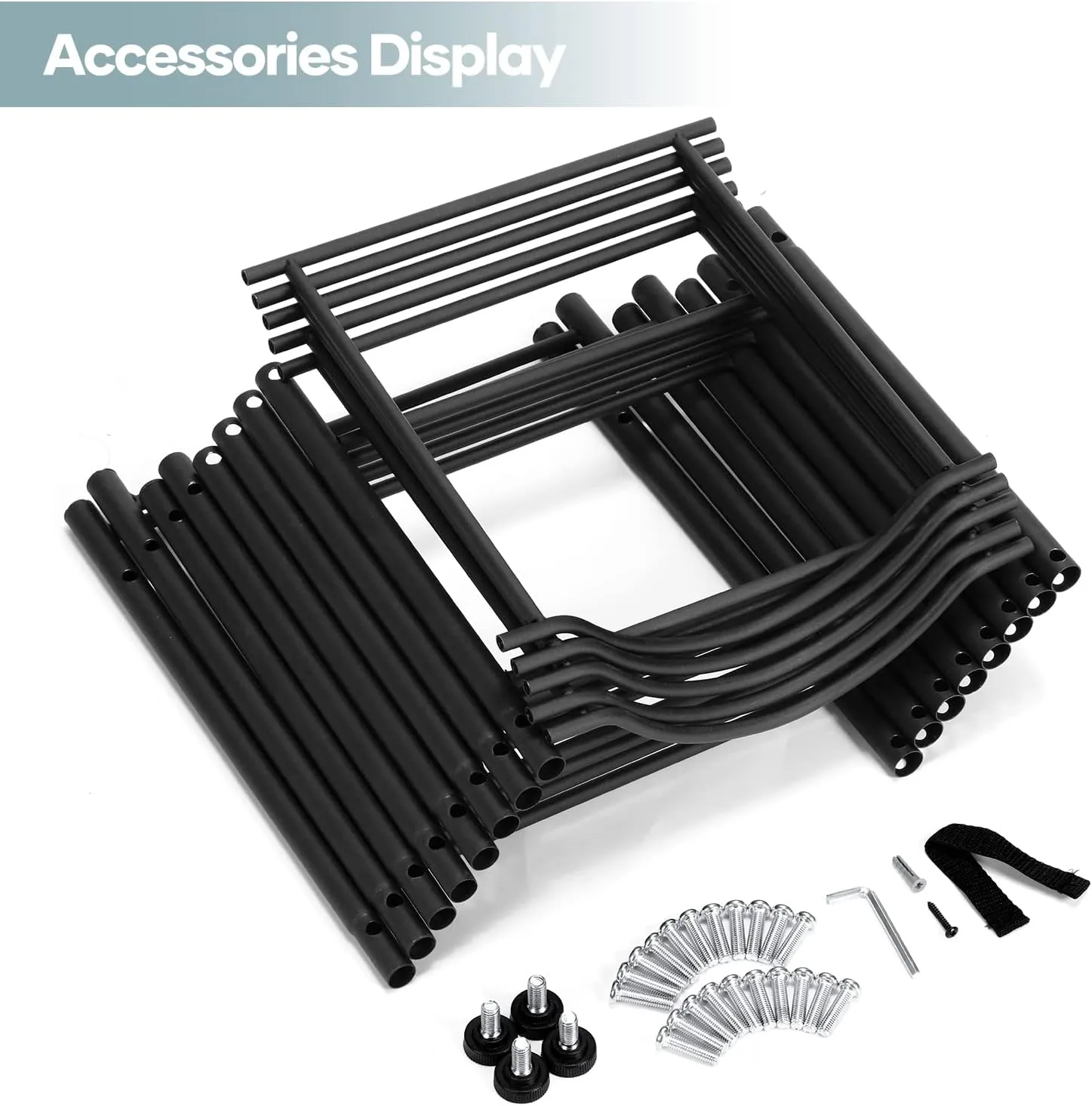 MOOACE 5-Tier Water Jug Rack, 5 Gallon Detachable Water Bottle Holder Organizer Storage Rack, Black