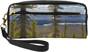 Moose Mountain Pine Tree Print Print Portable Mini Makeup Bag,Versatile And Compact,Perfect For Your Essentials