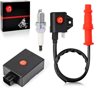 MOTO1988 Ignition Coil Spark Plug CDI Box For Polaris 2010-2014 Ranger 400 For Polaris 2004-2009 Ranger 500 For Polaris 2005&2009-2014 Sportsman 400 For Polaris 2004-2008 Sportsman 500 OEM 3089238