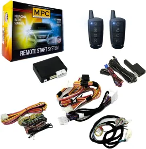MPC 2-Way Remote Start Kit Compatible with 2008-2015 Nissan Xterra - with T-Harness - Firmware Preloaded - Includes (2) Extended Range 4-Button 2-Way Remotes