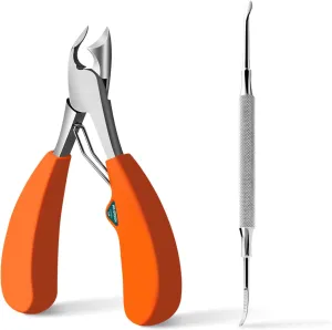 MR.GREEN Toenail Clipper Stainless Steel Ingrown Nail Cutter Good at Cutting Thick and Hard Nails Pedicure Tools (Orange Nail Remover)