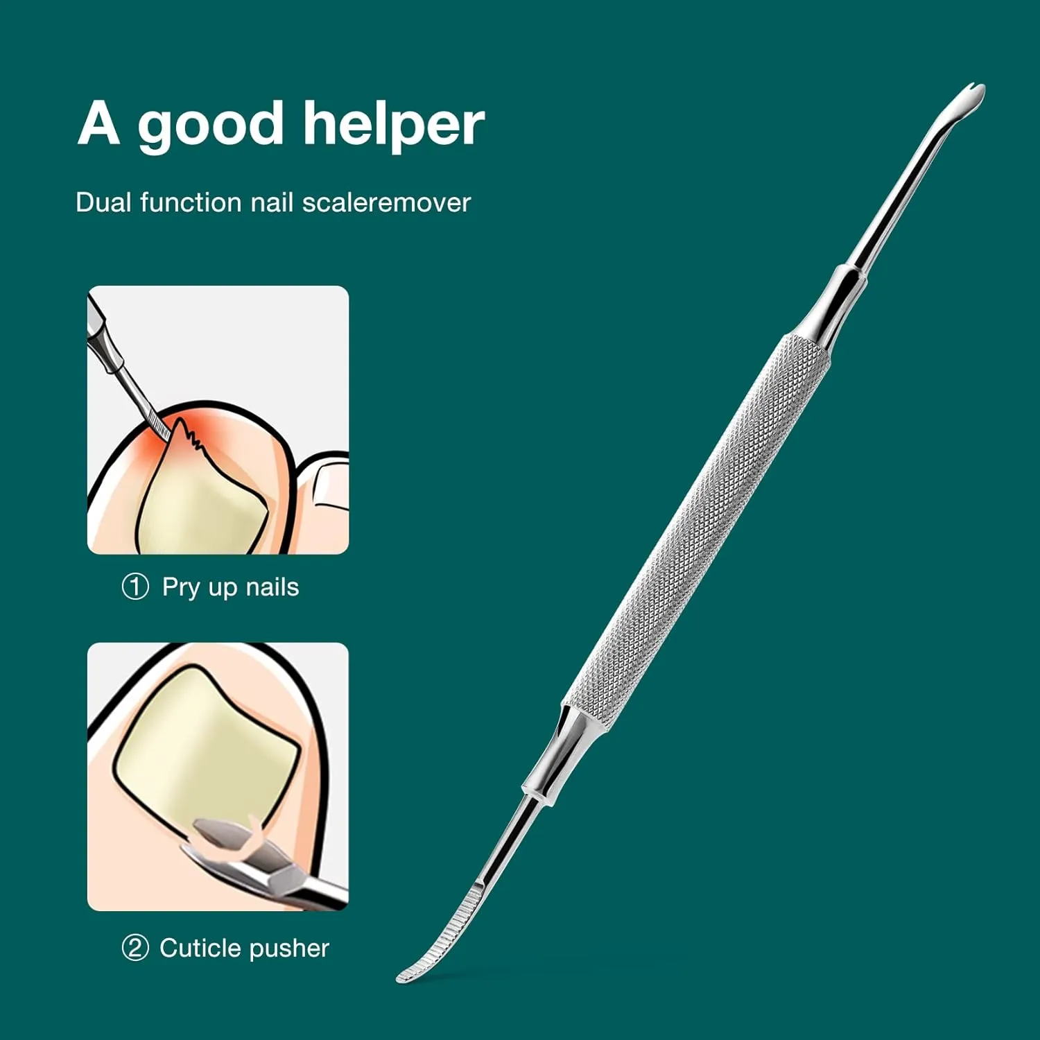 MR.GREEN Toenail Clipper Stainless Steel Ingrown Nail Cutter Good at Cutting Thick and Hard Nails Pedicure Tools (Orange Nail Remover)