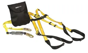 MSA 10092192 Workman Aerial Kit, Includes X-Large Vest-Style Harness with Qwik-Fit Leg Straps, Yellow