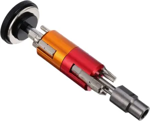 Multi Tool Ratcheting Screwdriver Kit for Mountain Bike Rotatable Magnetic Cover Anodized Durable Chromium Molybdenum Versatile Bicycle