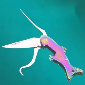 Multifunctional Shark Keychain Knife - Toothpick Tool