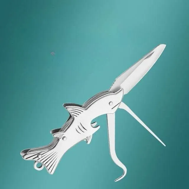 Multifunctional Shark Keychain Knife - Toothpick Tool