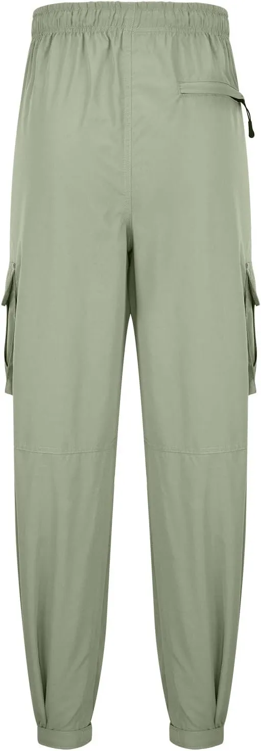 Muscularfit Cotton Pants for Men 2024 Fall Fashion Stretch Waist Multi Pockets Cargo Pants Causal Solid Athletic Sweatpants