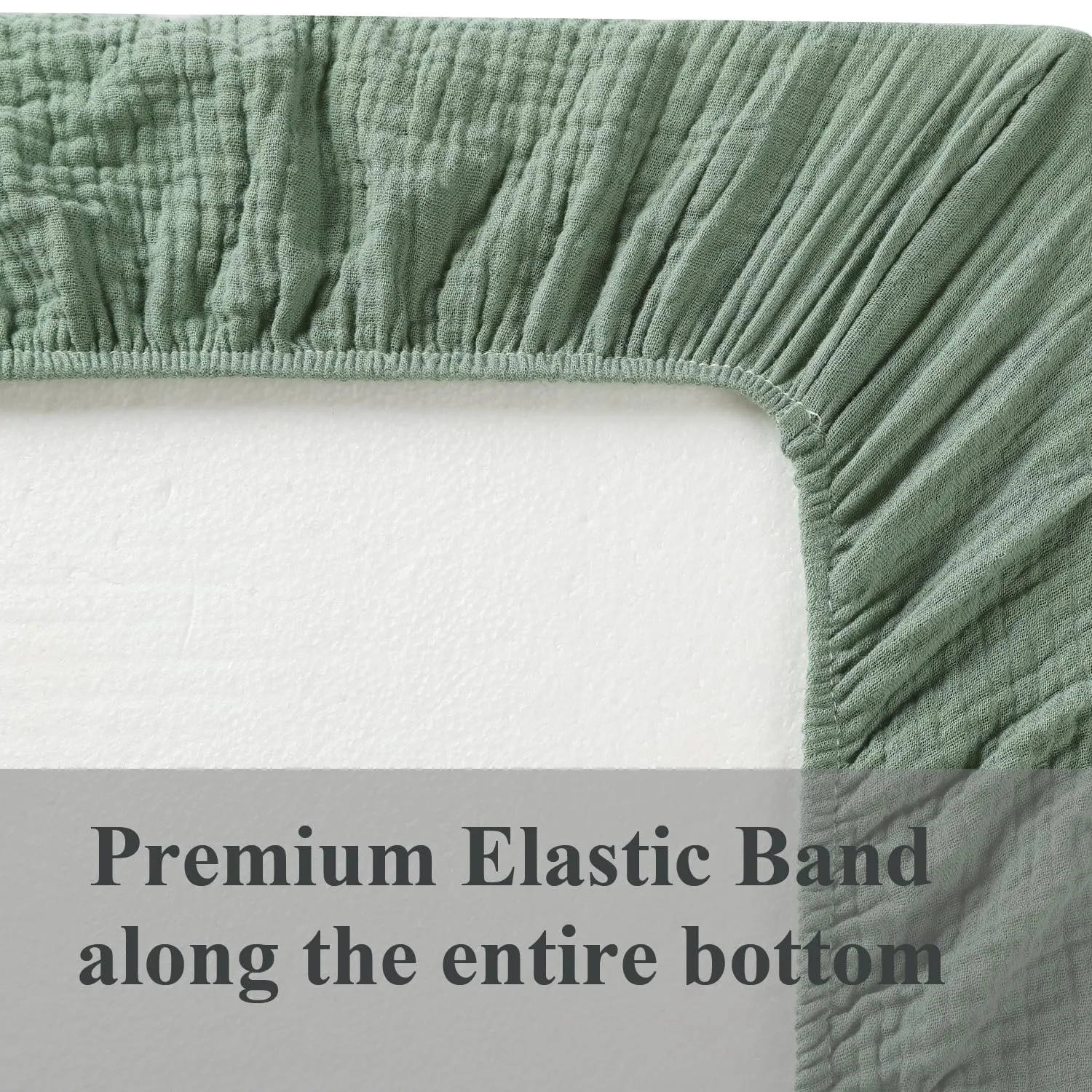 Muslin Bassinet Sheet Compatible with Maxi-COSI Iora,Swift Lightweight Portable Bassinet, AMKE Baby Bassinets, 2 Pack Cotton Stylish Boho Fitted Bassinet Sheets for Baby Roman Green & Botanical Leaf