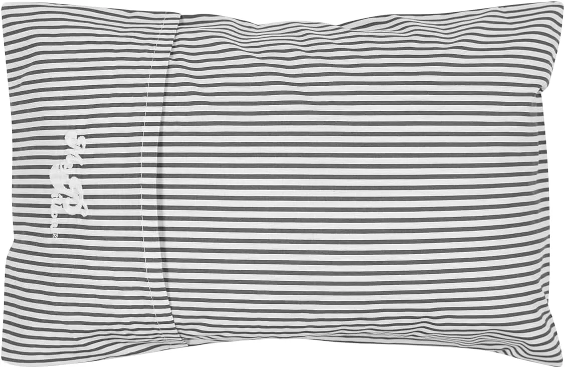 MyPillow Multi-Use Travel Pillow Compact Pillow for On-The-Go Comfort and Sleeping, Portable, Compact, Washable Pillow for Adult and Kids Neck Support [Gray Stripe]