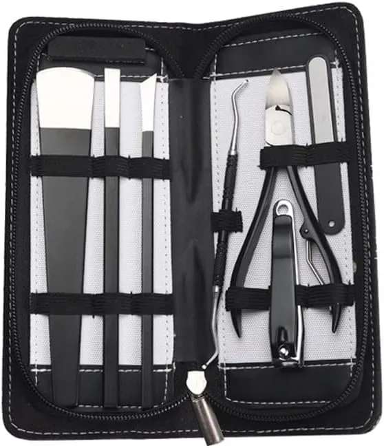 Nail Clipper Set Professional Pedicure 7 Sets Toenail Care Set Nail Clippers Manicure Pedicure Kit Stainless Steel Pedicure Pliers Travel Sets Trim Package(7 Pieces)